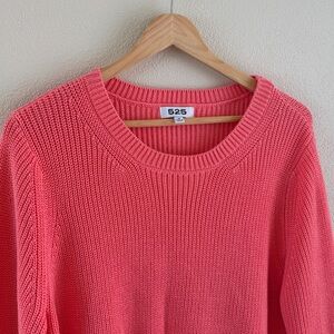 525 America cotton knit pink sweater | size medium